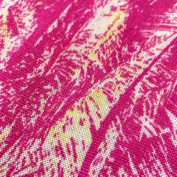 John + Jenn Long Sleeve Knit Sweater Top Palm Tree Resort Tropical Mediterranean - Picture 4 of 7